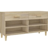 vidaXL Schoenenkast 102x35x55 cm bewerkt hout sonoma eikenkleurig