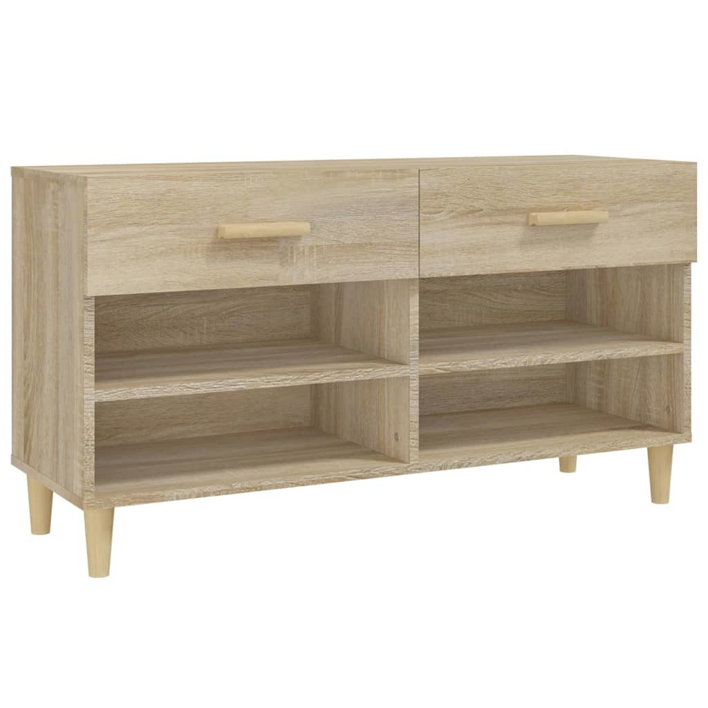 vidaXL Schoenenkast 102x35x55 cm bewerkt hout sonoma eikenkleurig