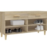 vidaXL Schoenenkast 102x35x55 cm bewerkt hout sonoma eikenkleurig