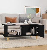 VidaXL Salontafel 90x50x40 cm bewerkt hout zwart