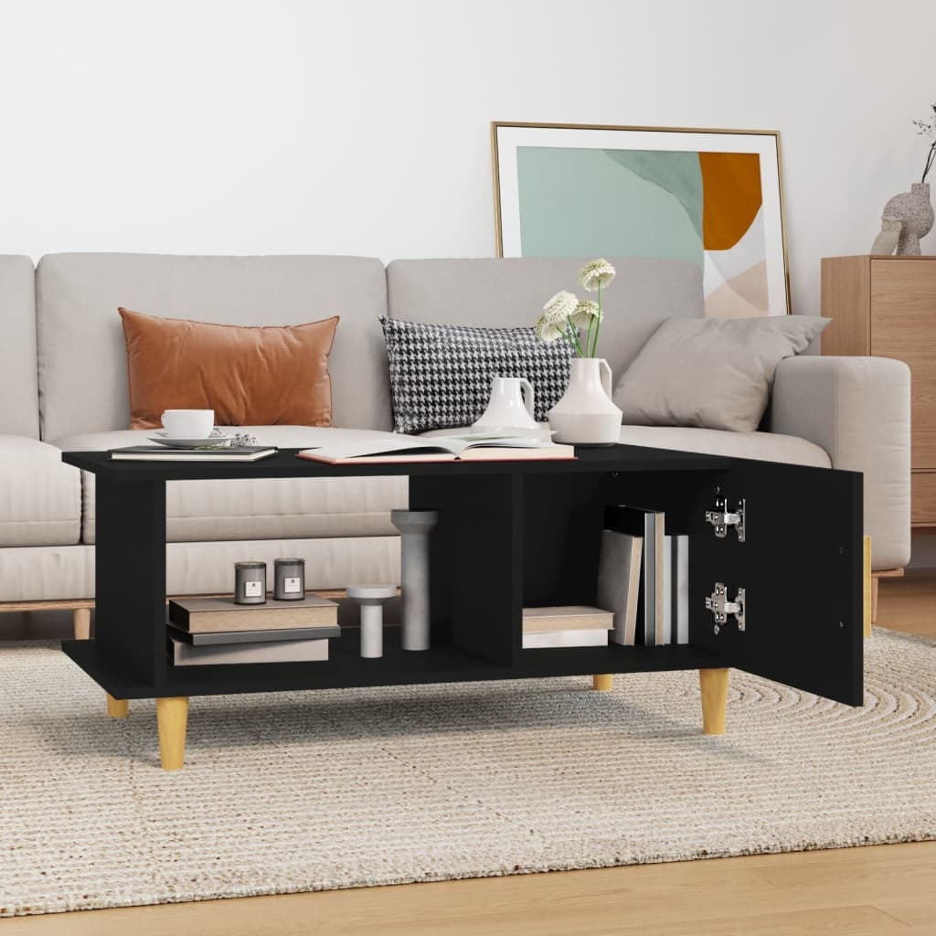 VidaXL Salontafel 90x50x40 cm bewerkt hout zwart