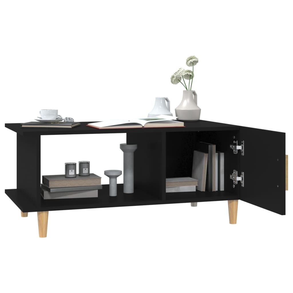 VidaXL Salontafel 90x50x40 cm bewerkt hout zwart