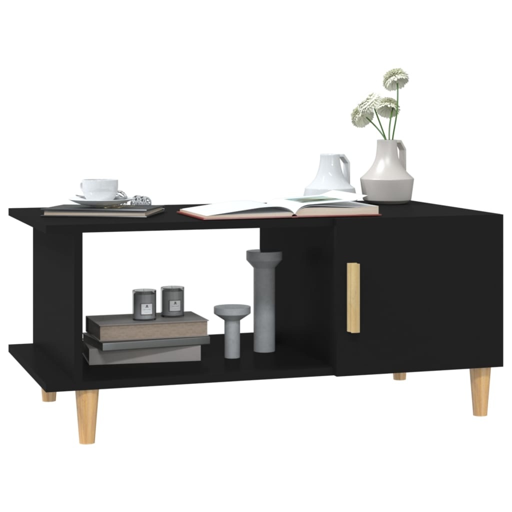 VidaXL Salontafel 90x50x40 cm bewerkt hout zwart