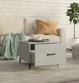 VidaXL Salontafel 2 st met metalen poten 50x50x40 cm betongrijs