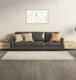 VidaXL Salontafel 2 st met metalen poten 50x50x40 cm sonoma eikenkleur