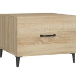 VidaXL Salontafel met metalen poten 50x50x40 cm sonoma eikenkleurig