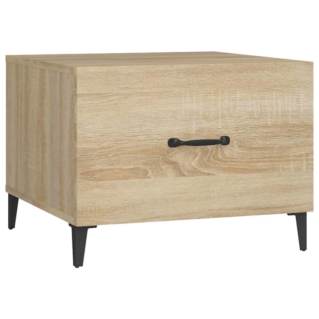VidaXL Salontafel met metalen poten 50x50x40 cm sonoma eikenkleurig