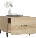VidaXL Salontafel met metalen poten 50x50x40 cm sonoma eikenkleurig