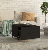 VidaXL Salontafel 2 st met metalen poten 50x50x40 cm zwart