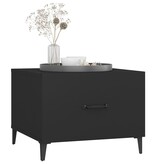VidaXL Salontafel 2 st met metalen poten 50x50x40 cm zwart