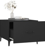 VidaXL Salontafel 2 st met metalen poten 50x50x40 cm zwart