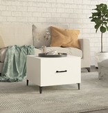 VidaXL Salontafel met metalen poten 50x50x40 cm wit