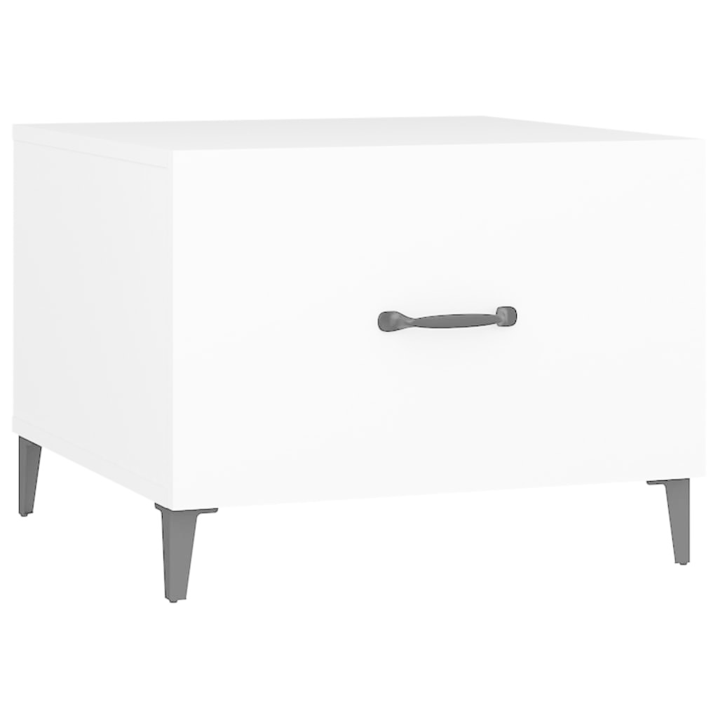 VidaXL Salontafel met metalen poten 50x50x40 cm wit