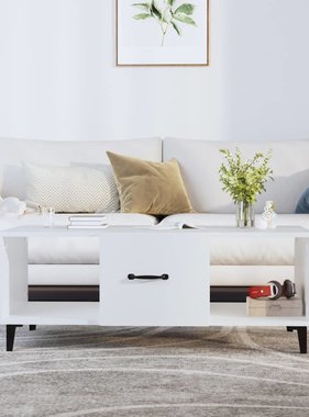 VidaXL Salontafel 102x50x40 cm bewerkt hout wit