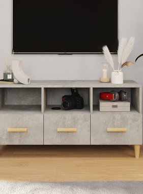 VidaXL Tv-meubel 102x36x50 cm bewerkt hout betongrijs