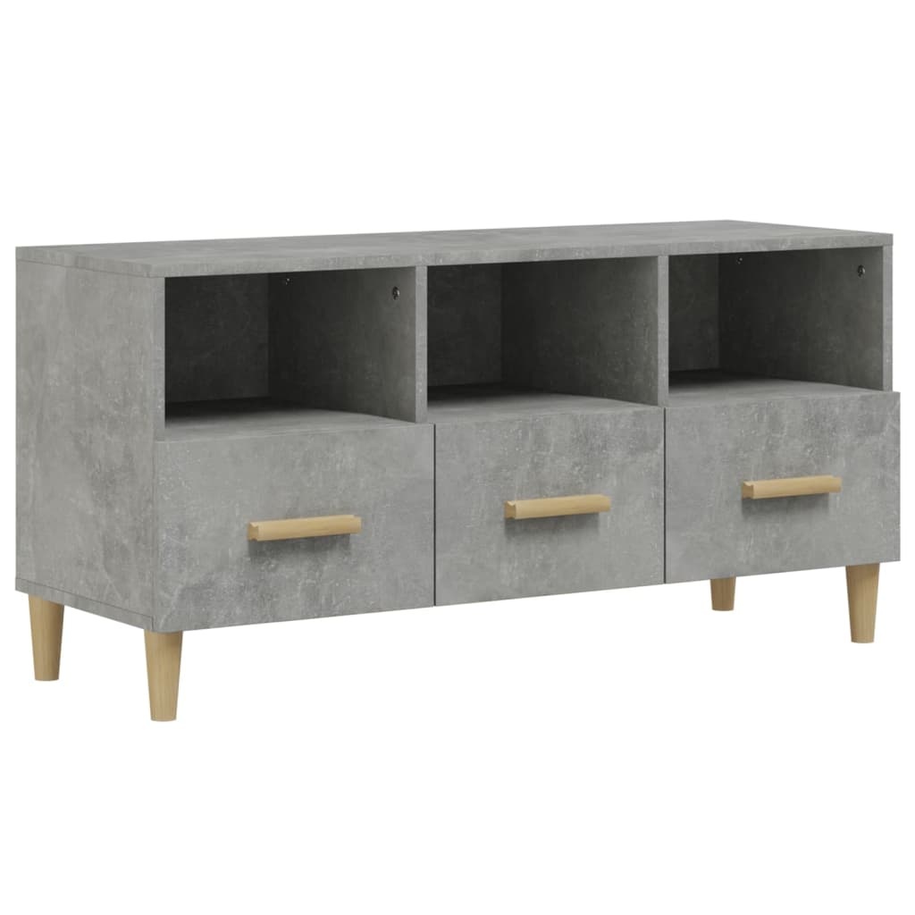 VidaXL Tv-meubel 102x36x50 cm bewerkt hout betongrijs