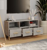 VidaXL Tv-meubel 102x36x50 cm bewerkt hout betongrijs