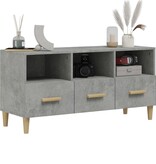 VidaXL Tv-meubel 102x36x50 cm bewerkt hout betongrijs