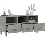 VidaXL Tv-meubel 102x36x50 cm bewerkt hout betongrijs