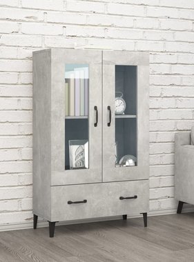 VidaXL Hoge kast 70x31x115 cm bewerkt hout betongrijs