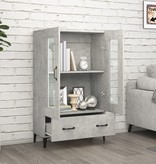 VidaXL Hoge kast 70x31x115 cm bewerkt hout betongrijs