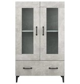 VidaXL Hoge kast 70x31x115 cm bewerkt hout betongrijs