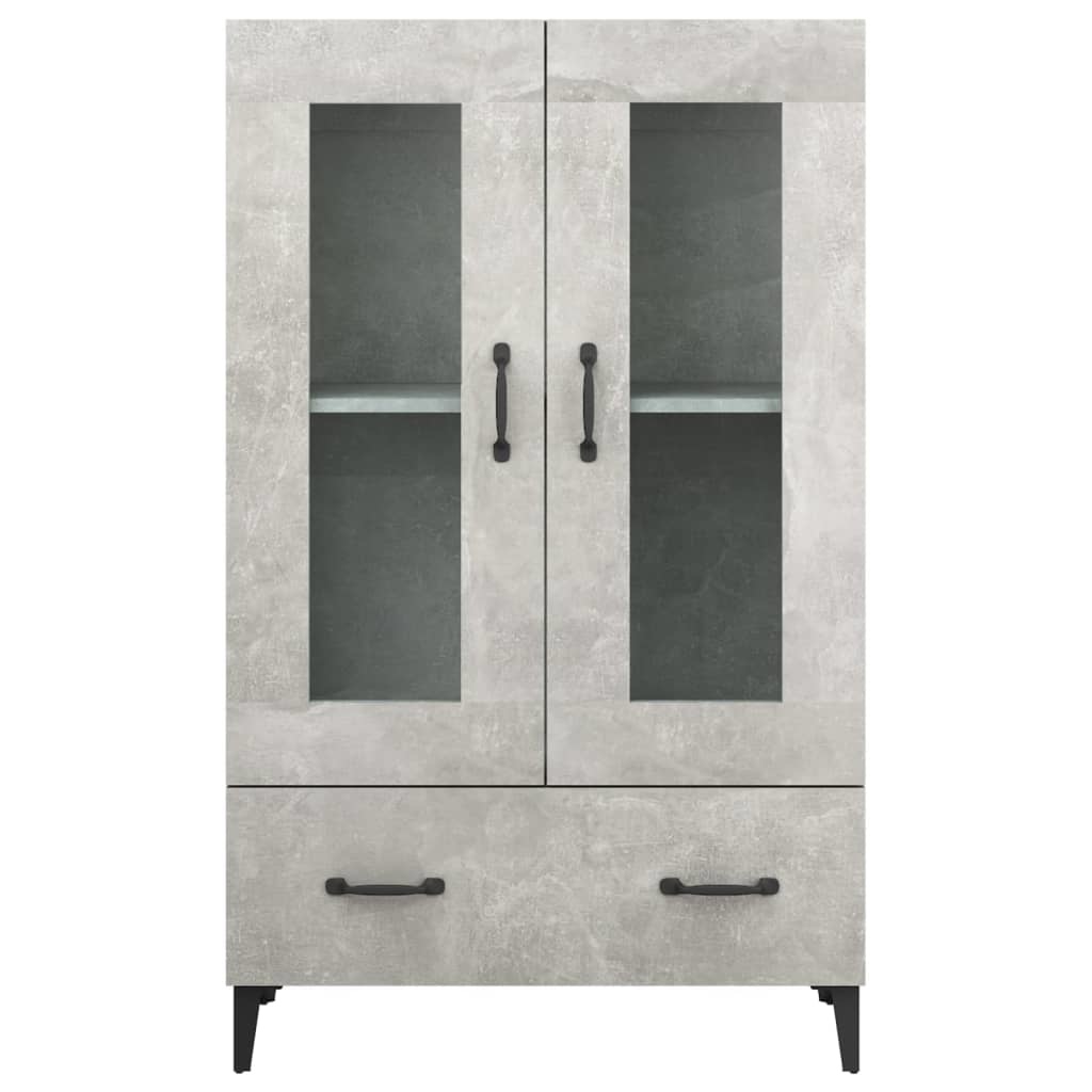 VidaXL Hoge kast 70x31x115 cm bewerkt hout betongrijs