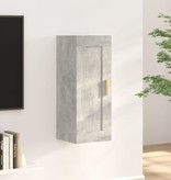 VidaXL Wandkast 35x34x90 cm bewerkt hout betongrijs