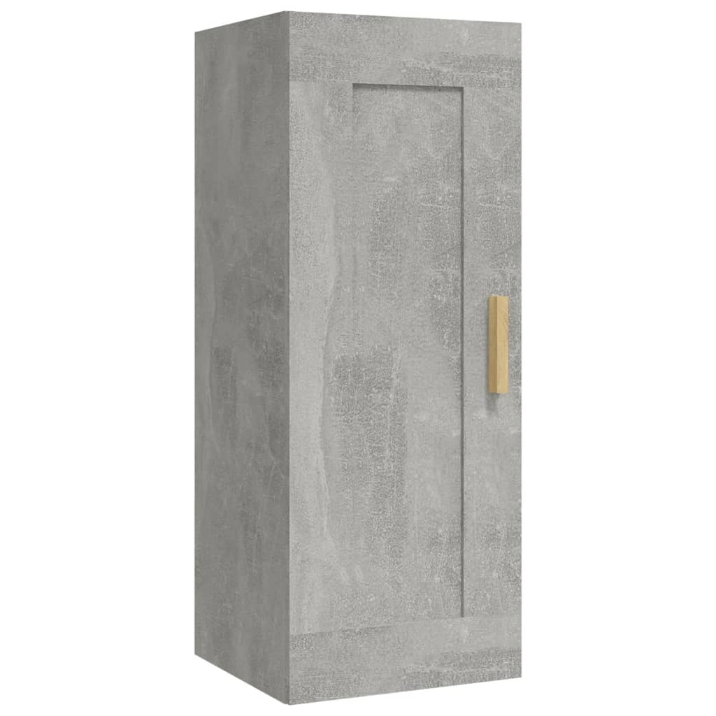 VidaXL Wandkast 35x34x90 cm bewerkt hout betongrijs