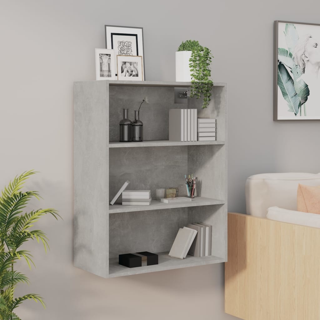 VidaXL Hangkast 69,5x32,5x90 cm betongrijs