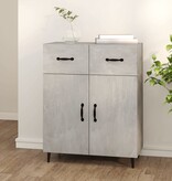 VidaXL Dressoir 69,5x34x90 cm bewerkt hout betongrijs