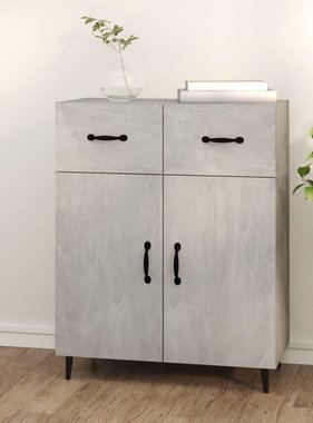 VidaXL Dressoir 69,5x34x90 cm bewerkt hout betongrijs
