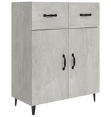 VidaXL Dressoir 69,5x34x90 cm bewerkt hout betongrijs