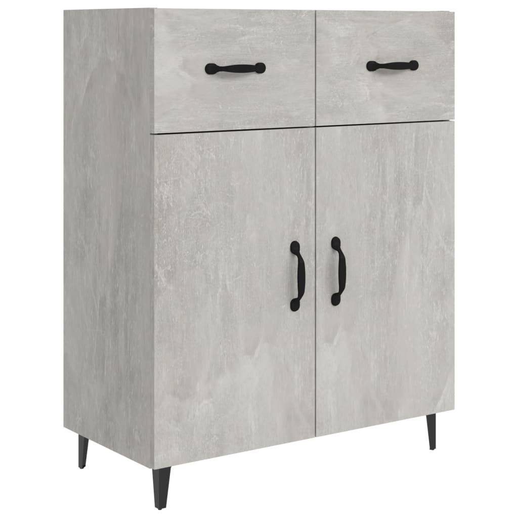 VidaXL Dressoir 69,5x34x90 cm bewerkt hout betongrijs