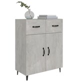 VidaXL Dressoir 69,5x34x90 cm bewerkt hout betongrijs