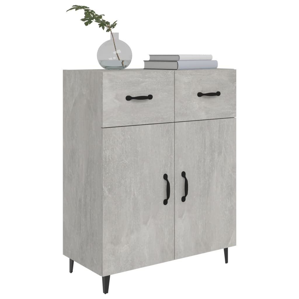 VidaXL Dressoir 69,5x34x90 cm bewerkt hout betongrijs