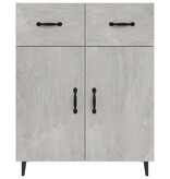 VidaXL Dressoir 69,5x34x90 cm bewerkt hout betongrijs