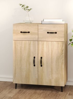 VidaXL Dressoir 69,5x34x90 cm bewerkt hout sonoma eikenkleurig