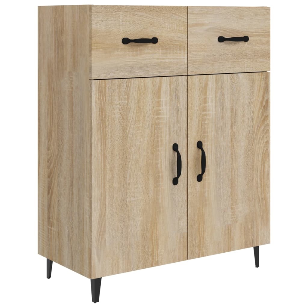 VidaXL Dressoir 69,5x34x90 cm bewerkt hout sonoma eikenkleurig