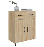 VidaXL Dressoir 69,5x34x90 cm bewerkt hout sonoma eikenkleurig
