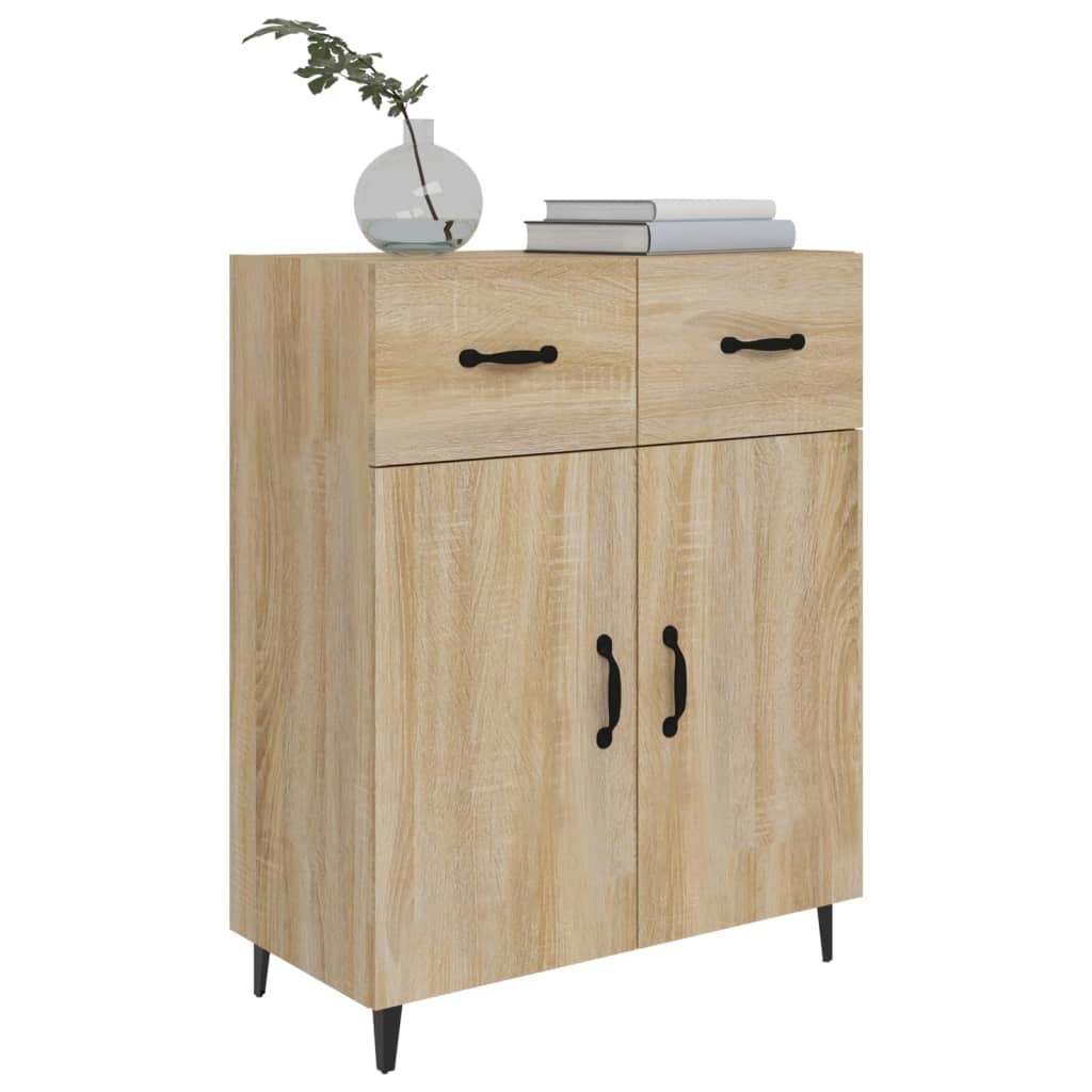 VidaXL Dressoir 69,5x34x90 cm bewerkt hout sonoma eikenkleurig