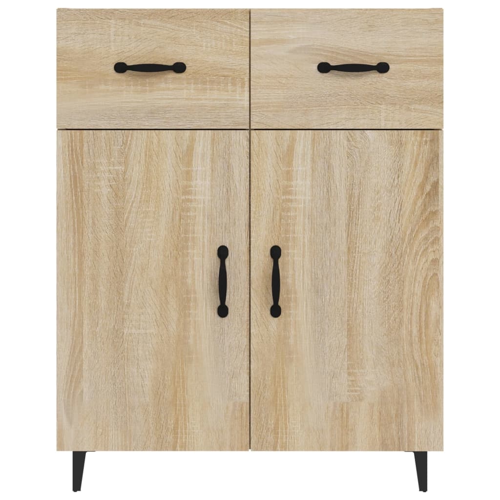 VidaXL Dressoir 69,5x34x90 cm bewerkt hout sonoma eikenkleurig