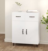 VidaXL Dressoir 69,5x34x90 cm bewerkt hout wit