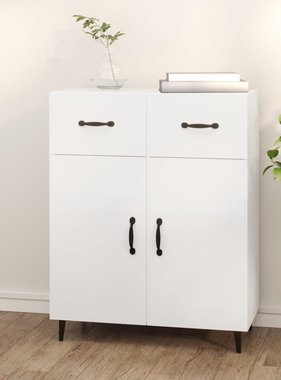 VidaXL Dressoir 69,5x34x90 cm bewerkt hout wit
