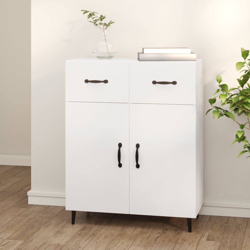 VidaXL Dressoir 69,5x34x90 cm bewerkt hout wit