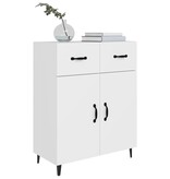 VidaXL Dressoir 69,5x34x90 cm bewerkt hout wit