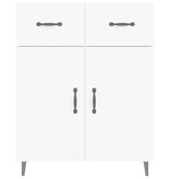 VidaXL Dressoir 69,5x34x90 cm bewerkt hout wit