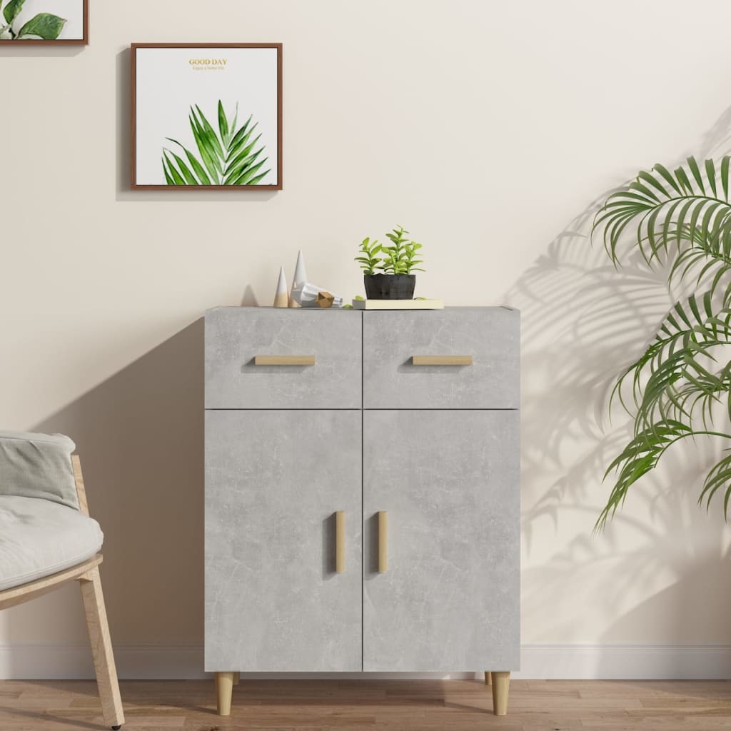 VidaXL Dressoir 69,5x34x89 cm bewerkt hout betongrijs