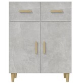 VidaXL Dressoir 69,5x34x89 cm bewerkt hout betongrijs