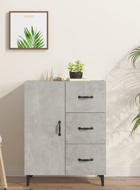 VidaXL Dressoir 69,5x35x90 cm bewerkt hout betongrijs